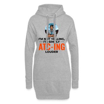 Fluglotse ATC Aviation Humor Flugzeug - Hoodie-Kleid - Grau meliert - Vorne