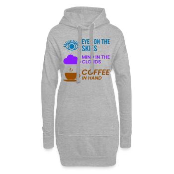 Contrôleur de la circulation aérienne Café ATC Aviation Humour - Sweat-shirt à capuche long Femme - gris chiné - Devant