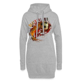 Deutschland Fussball Retro Design Vintage - Hoodie-Kleid - Grau meliert - Vorne