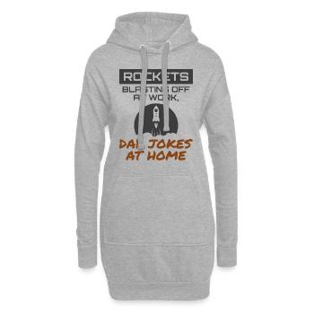 Vater eines Luft- und Raumfahrtingenieurs scherzt mit Raketenwissenschaftler - Hoodie-Kleid - Grau meliert - Vorne