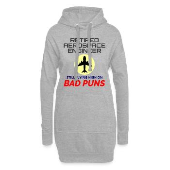 Luft- und Raumfahrtingenieur im Ruhestand, Flugmechaniker, Flugzeug - Hoodie-Kleid - Grau meliert - Vorne
