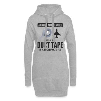Flugzeugmechaniker Luftfahrtwartung Klebeband - Hoodie-Kleid - Grau meliert - Vorne