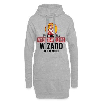 Fluggerätmechaniker Luftfahrtwartungstechniker - Hoodie-Kleid - Grau meliert - Vorne