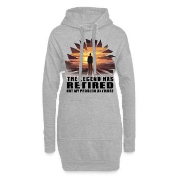 Retired Not My Problem Anymore für einen Camper - Hoodie-Kleid - Grau meliert - Vorne