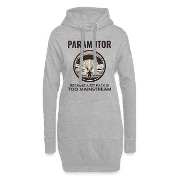 Motorschirmpilot Motorschirm Motorschirm - Hoodie-Kleid - Grau meliert - Vorne