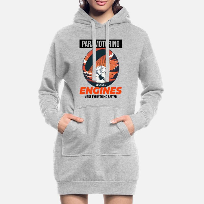 Paramotor Pilot Paramotoring Powered Paraglider Hoodie Dress
