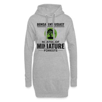 Japanischer Bonsai Gärtner Baum Sammler Gartenarbeit - Hoodie-Kleid - Grau meliert - Vorne