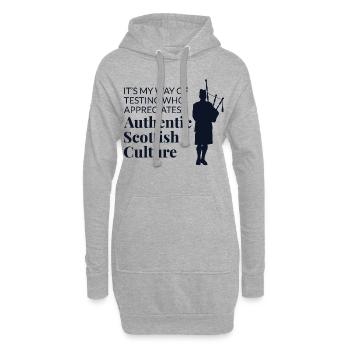 Instrument de joueur de cornemuse Musique écossaise - Sweat-shirt à capuche long Femme - gris chiné - Devant
