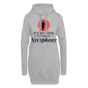Instrument de joueur de cornemuse Musique écossaise - Sweat-shirt à capuche long Femme - gris chiné - Devant