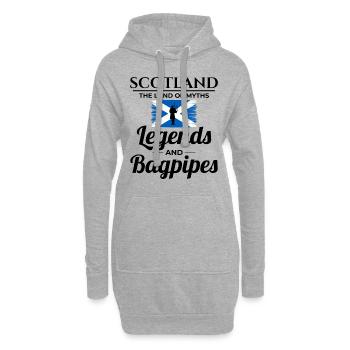Instrument de joueur de cornemuse Drapeau écossais de l’Écosse - Sweat-shirt à capuche long Femme - gris chiné - Devant