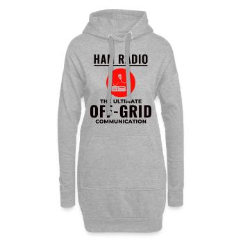 Opérateur radio amateur Fréquence des ondes radio - Sweat-shirt à capuche long Femme - gris chiné - Devant
