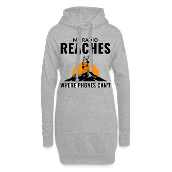 Opérateur radio amateur Fréquence des ondes radio - Sweat-shirt à capuche long Femme - gris chiné - Devant