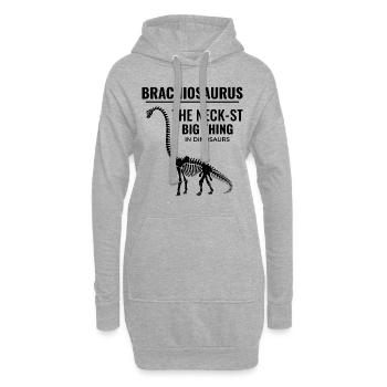 Brachiosaurus Dinosaurier Dino Fossilienjagd - Hoodie-Kleid - Grau meliert - Vorne