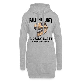 Chasse aux fossiles Paléontologie Dinosaure Préhistorique - Sweat-shirt à capuche long Femme - gris chiné - Devant