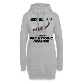 Ankylosaurus Dinosaurier Dino Paläontologe Fossil - Hoodie-Kleid - Grau meliert - Vorne