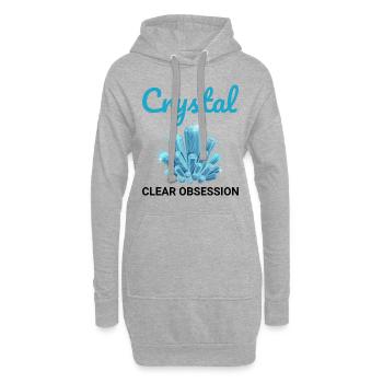 Collectionneur de cristaux Roche Chasse Minéral Collectionneur - Sweat-shirt à capuche long Femme - gris chiné - Devant