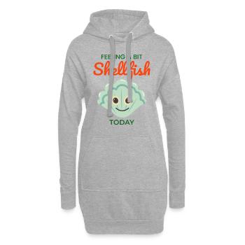 Muscheln Sammler Strandräuber Muschel Ozean - Hoodie-Kleid - Grau meliert - Vorne
