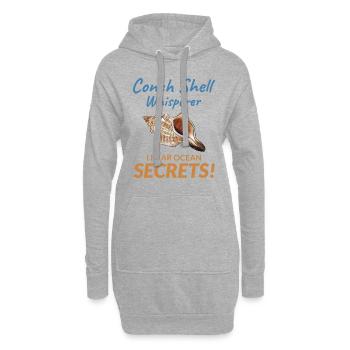 Conque Coquillages Collector Beachcomber Coquillage - Sweat-shirt à capuche long Femme - gris chiné - Devant