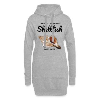Conque Coquillages Collector Beachcomber Coquillage - Sweat-shirt à capuche long Femme - gris chiné - Devant