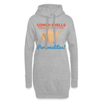 Muschel Muschel Sammler Beachcomber Muschel - Hoodie-Kleid - Grau meliert - Vorne