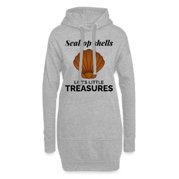 Jakobsmuscheln Sammler Strandräuber Schalentiere - Hoodie-Kleid - Grau meliert - Vorne