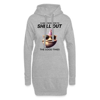 Muschelschalen Sammler Beachcomber Beach - Hoodie-Kleid - Grau meliert - Vorne