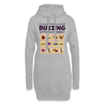 Insect Collector Entomology Entomologist Bug Lover - Hoodie Dress - heather grey - Front