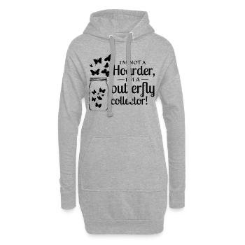 Schmetterlinge, Schmetterlinge, Insektensammler, Entomologie - Hoodie-Kleid - Grau meliert - Vorne