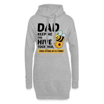 Honeybee Dad Beekeeper Apiculture Insect Collector - Sweat-shirt à capuche long Femme - gris chiné - Devant