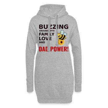 Honeybee Dad Beekeeper Apiculture Insect Collector - Sweat-shirt à capuche long Femme - gris chiné - Devant