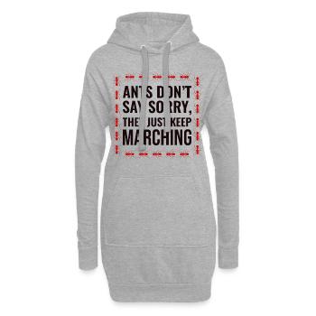 Ant Keeper Ant Lover Entomologist Insect Collector - Hoodie Dress - heather grey - Front