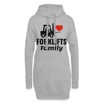 Famille de caristes et de conducteurs d’équipement lourd - Sweat-shirt à capuche long Femme - gris chiné - Devant