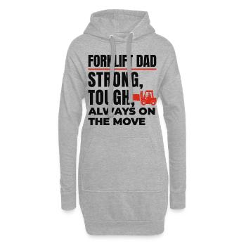 Conducteur de chariot élévateur Papa Conducteur d’équipement lourd Drôle - Sweat-shirt à capuche long Femme - gris chiné - Devant