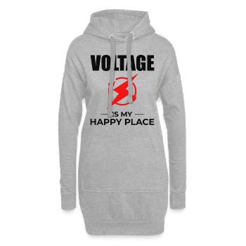Électricien Humour Technicien électricien Ingénieur - Sweat-shirt à capuche long Femme - gris chiné - Devant