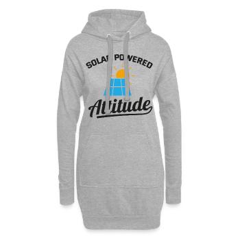 Elektriker: Solarbetriebene Einstellung - Hoodie-Kleid - Grau meliert - Vorne