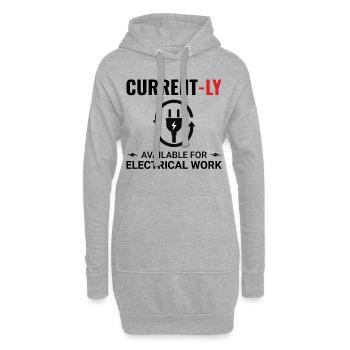 Elektriker: derzeit für Arbeiten verfügbar - Hoodie-Kleid - Grau meliert - Vorne
