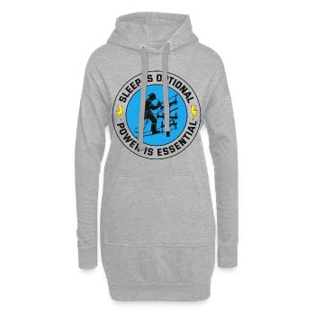 Lineman Power Essential Sleep Dédicace facultative - Sweat-shirt à capuche long Femme - gris chiné - Devant