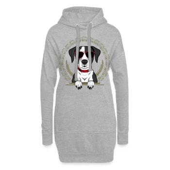 Cool allemand pointeur à poil court avec lunettes de soleil - Sweat-shirt à capuche long Femme - gris chiné - Devant