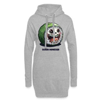Sushi Monster - Hoodie-Kleid - Grau meliert - Vorne