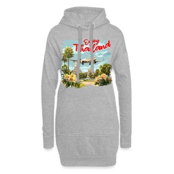 Profitez de la Thaïlande - Sweat-shirt à capuche long Femme - gris chiné - Devant
