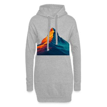 WPAP Stil - Matterhorn, Berg Schweiz - Hoodie-Kleid - Grau meliert - Vorne