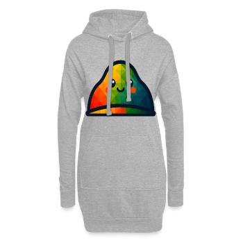 WPAP Polygon Kawaii Stil Baby Spielzeug Mütze - Hoodie-Kleid - Grau meliert - Vorne
