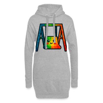 WPAP Polygon Kawaii Stil Baby Spielzeug Schaukel - Hoodie-Kleid - Grau meliert - Vorne