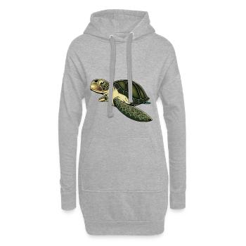 Turtle - Hoodie-Kleid - Grau meliert - Vorne
