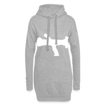 Feuerwehr Tuyau à jet creux - Sweat-shirt à capuche long Femme - gris chiné - Devant