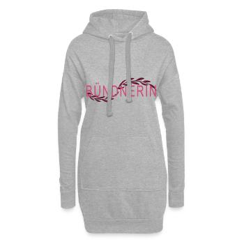 bündnerin - Hoodie-Kleid - Grau meliert - Vorne