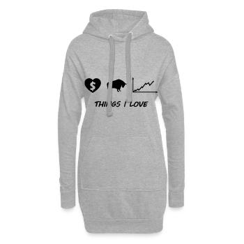 Der Kapitalist - Hoodie-Kleid - Grau meliert - Vorne