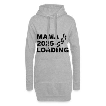 Je vais être maman en 2025, maman en 2025 - Sweat-shirt à capuche long Femme - gris chiné - Devant