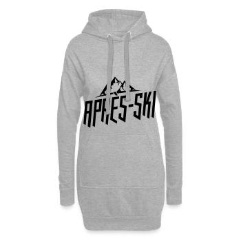 apres ski team - Hoodie-Kleid - Grau meliert - Vorne