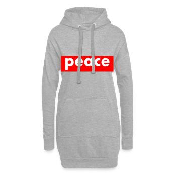 Peace - Sweat-shirt à capuche long Femme - gris chiné - Devant
